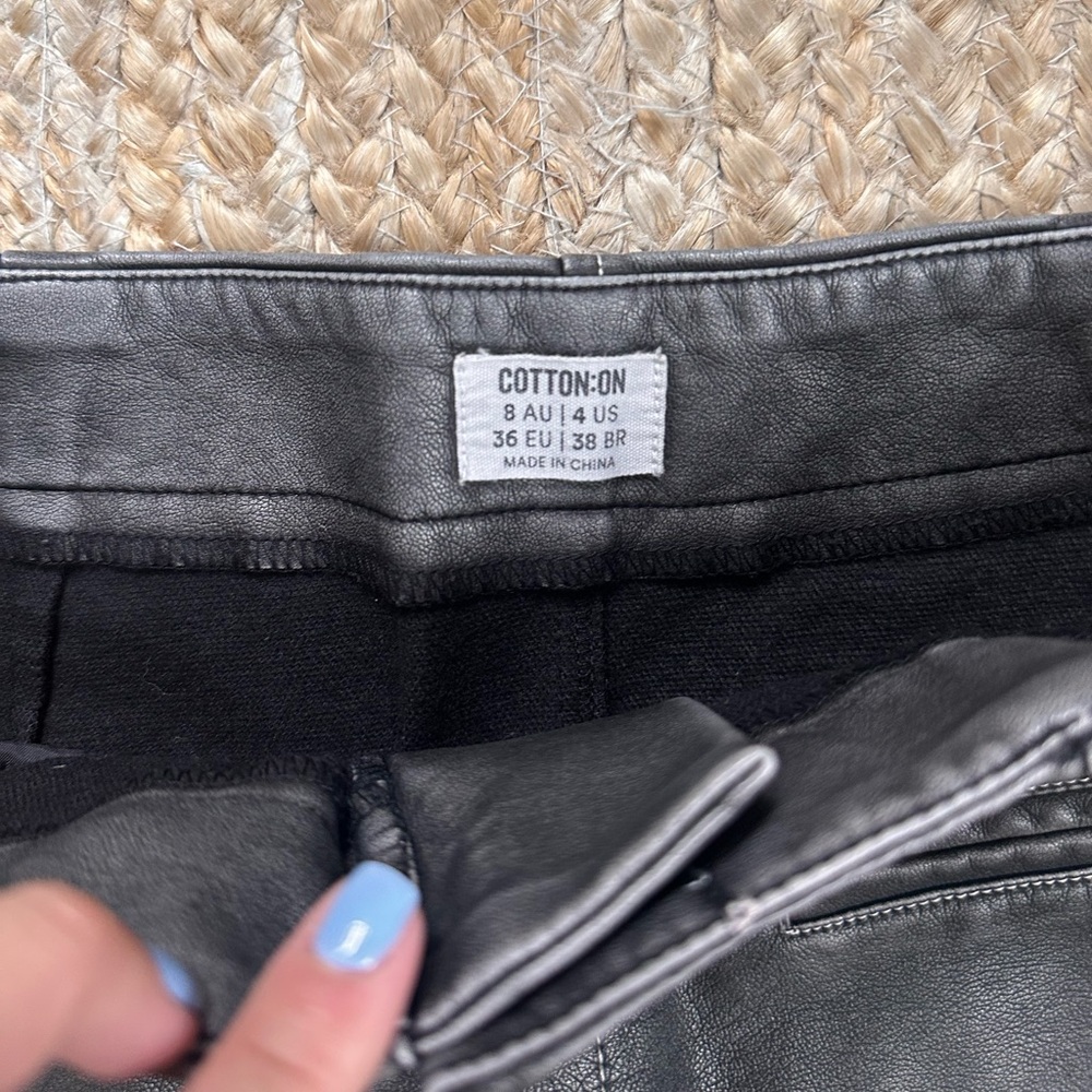 Faux Leather Mini Skirt - Picture 3 of 3
